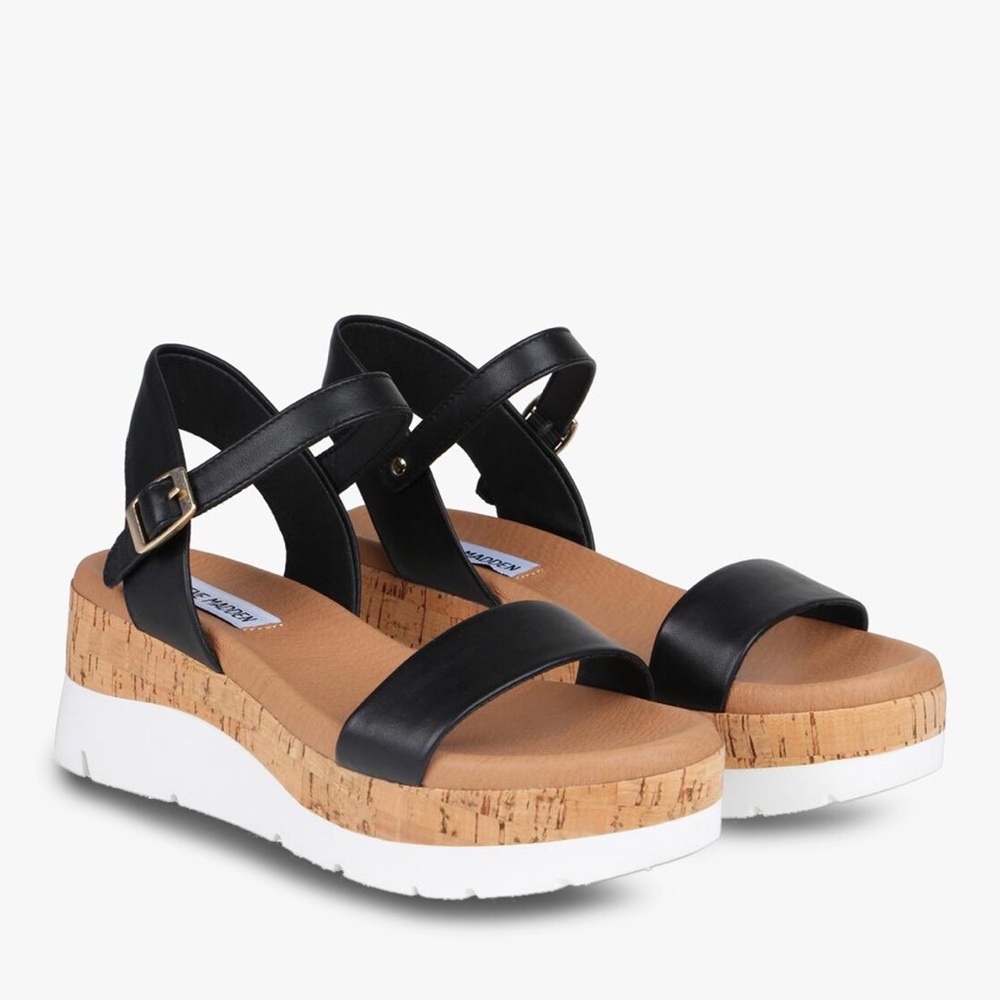 Steve Madden black leather Rosalita